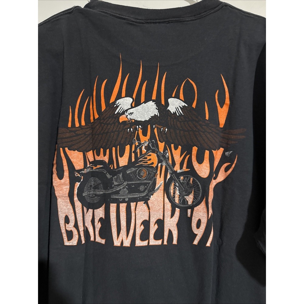 Vintage 1997 Daytona Beach FL Bike Week T-shirt Size XL Elks Children Hospital
